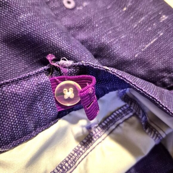 North Face girls size Large or 14/16 purple adjustable waist shorts, VGUC - Picture 5 of 7